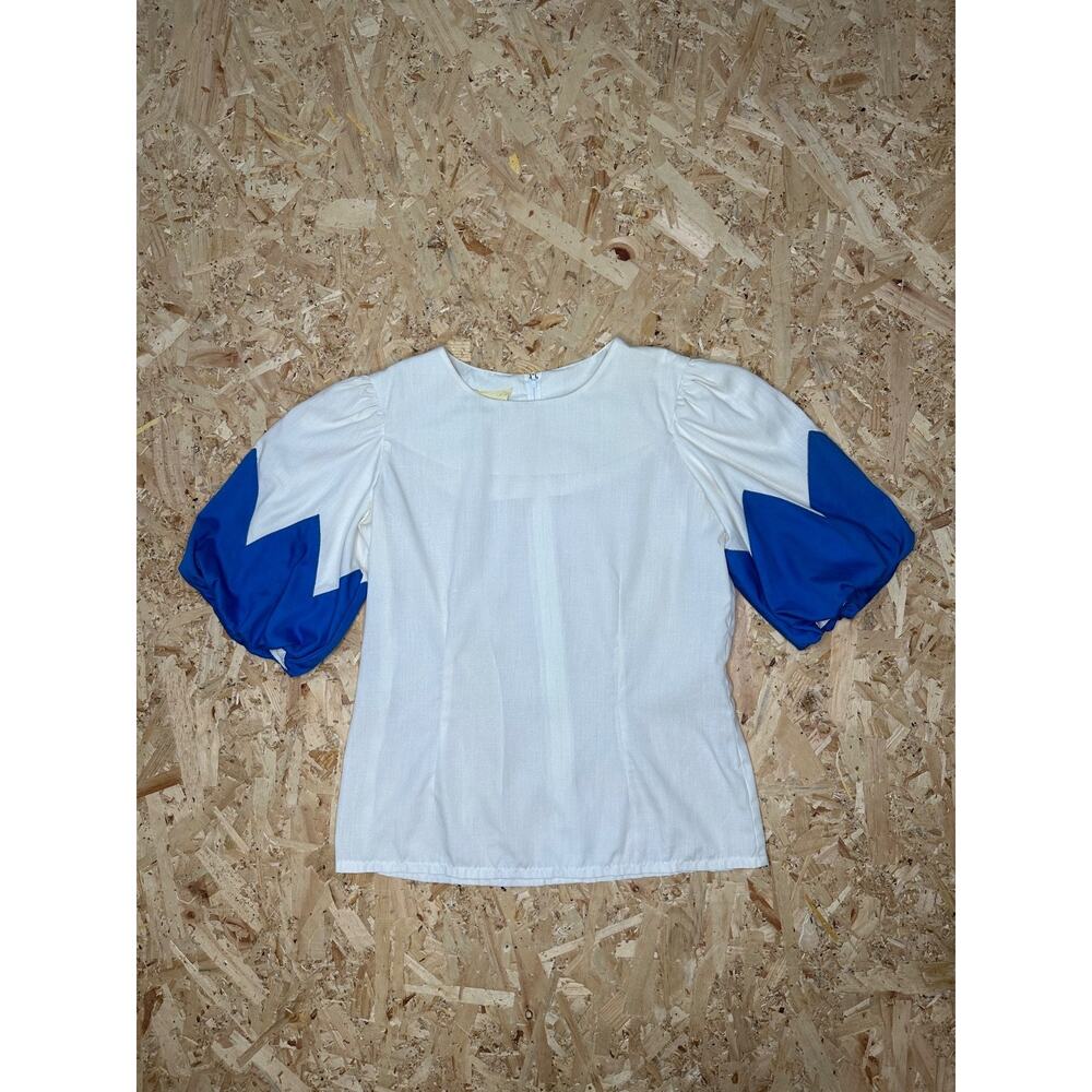 Vintage 80s Square Dance Dress Co. Women’s Puff-Sleeved Top Sz M